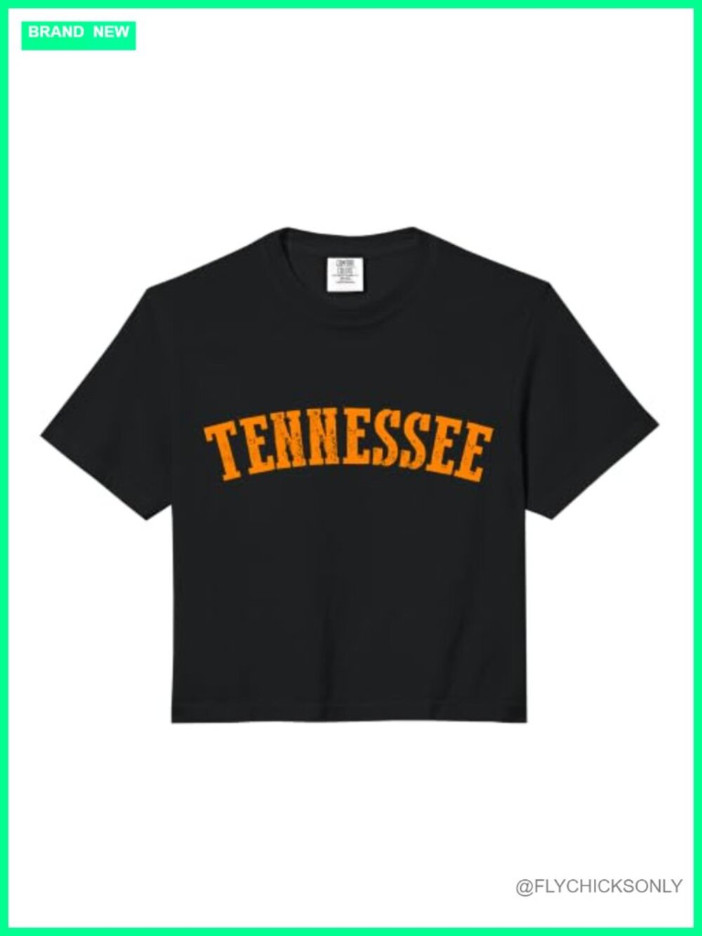 Vintage Tennessee Throwback Crop Top Soft-Washed 100% Cotton Boxy Fit